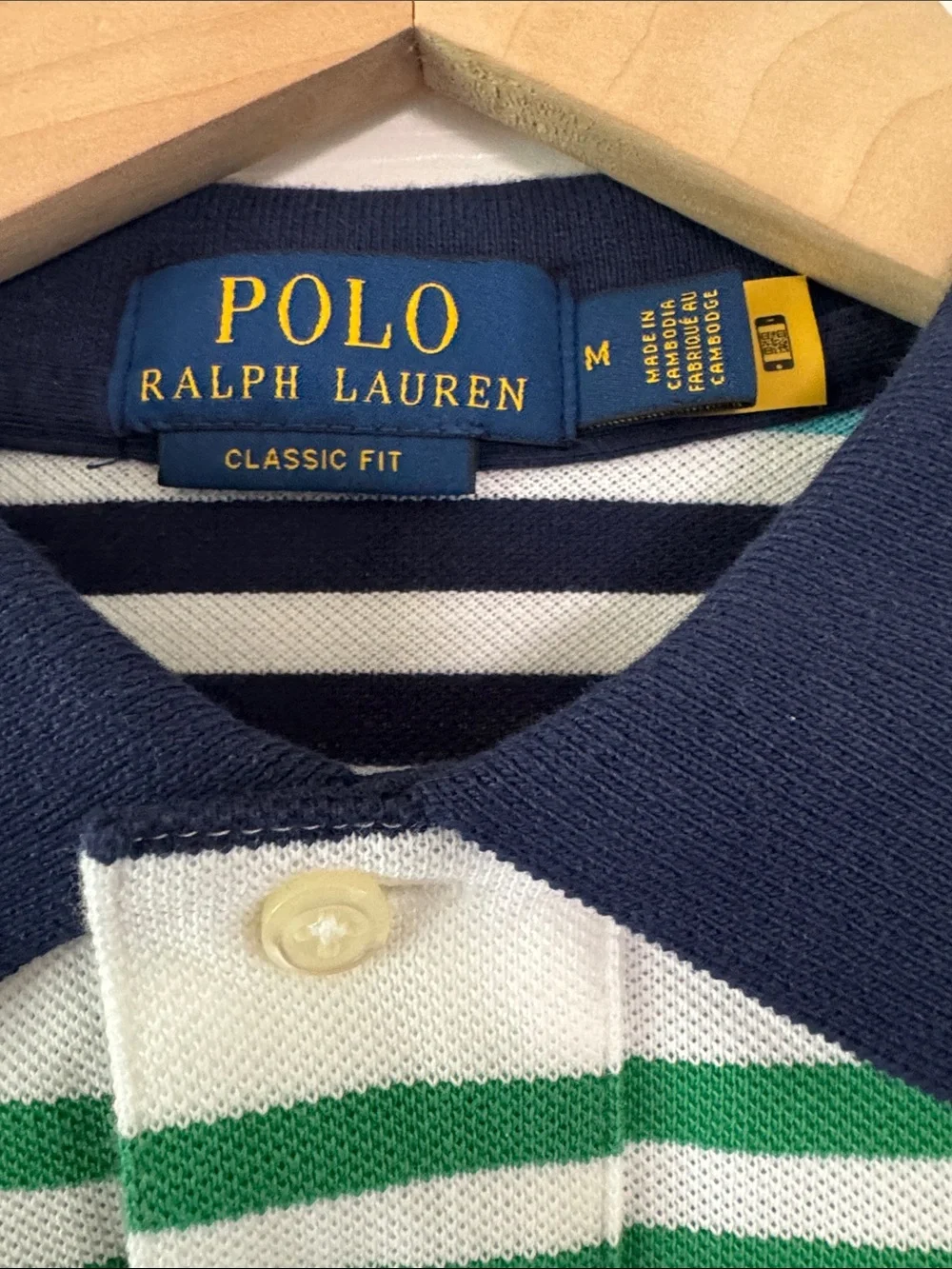 Polo Ralph Lauren Multi-Stripe Cotton Pique/Mesh Shirt